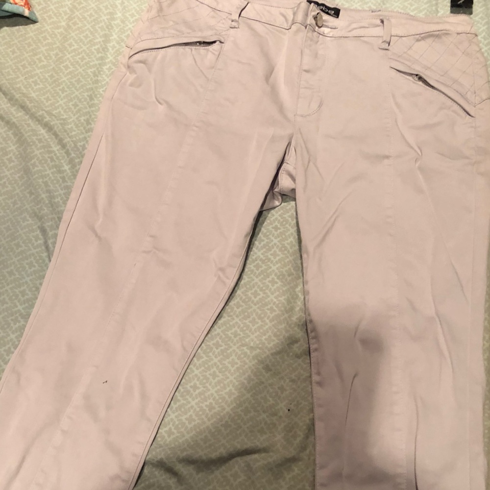 Bebe faux leather grey pants.